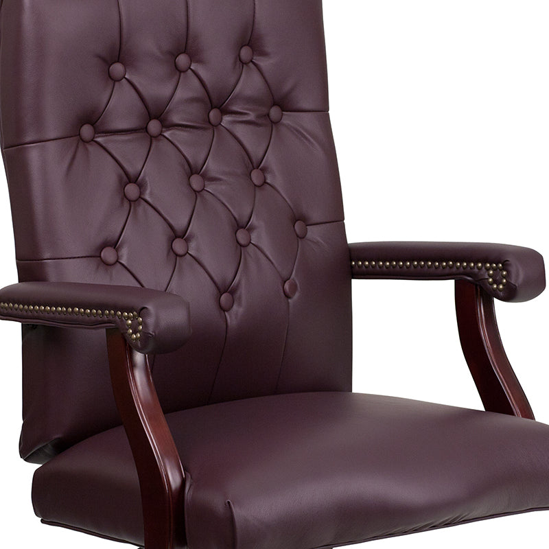 Burgundy High Back Chair