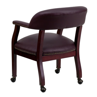 Burgundy Leather Guest Chair