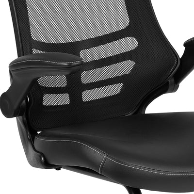 Black Mesh/leather Side Chair