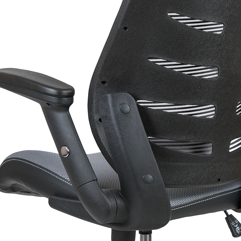 Dark Gray Mesh Drafting Chair