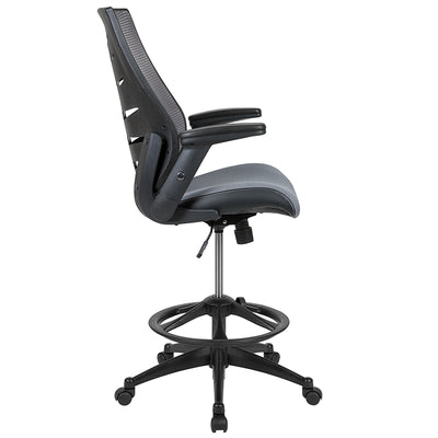 Dark Gray Mesh Drafting Chair