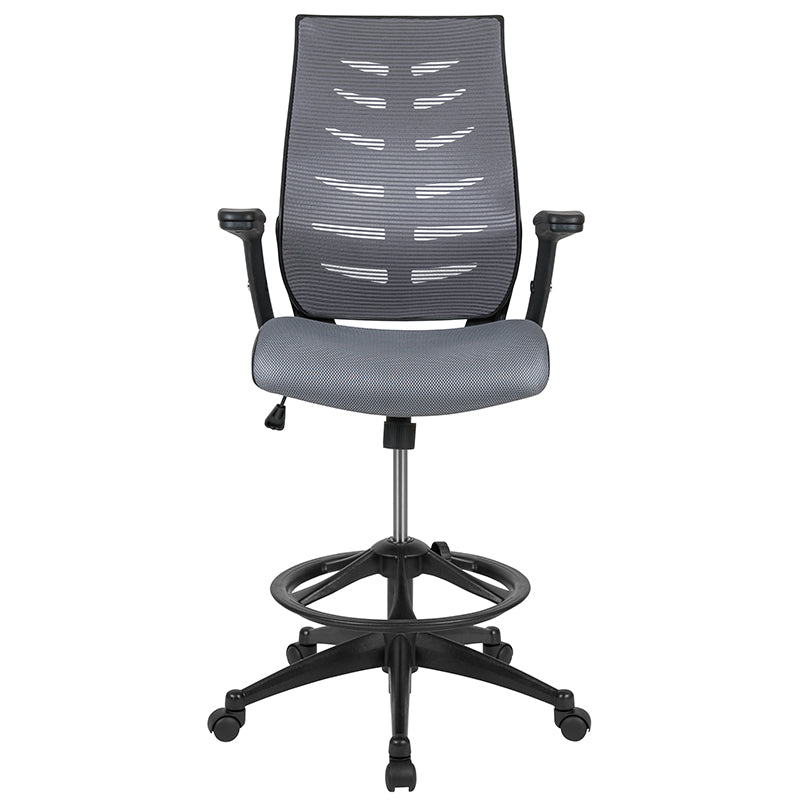 Dark Gray Mesh Drafting Chair