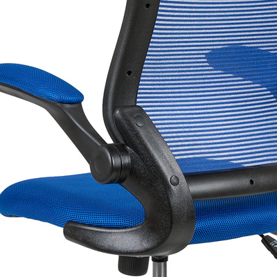 Blue Mesh Drafting Chair