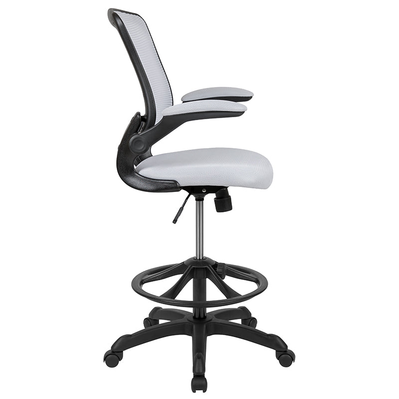 White Mesh Drafting Chair