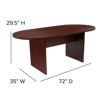 Mahogany Oval Conference Set
