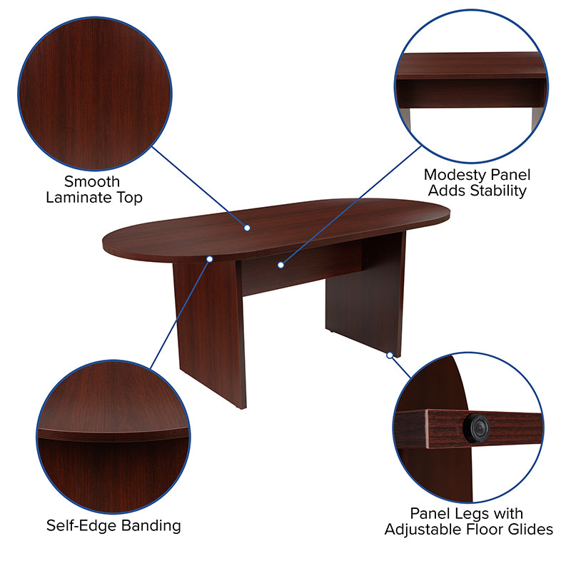 Mahogany Oval Conference Set