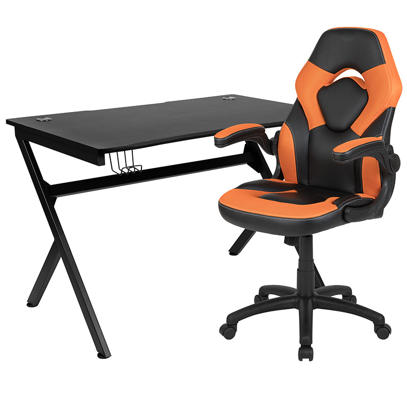 Black Gaming Desk & Chair Set
