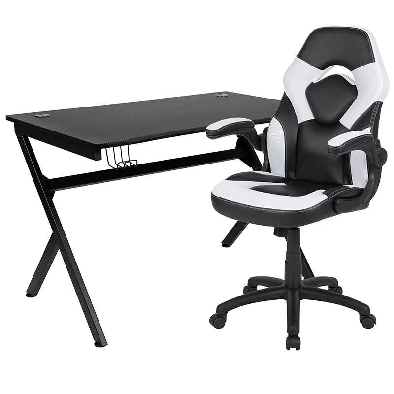 Black Gaming Desk & Chair Set