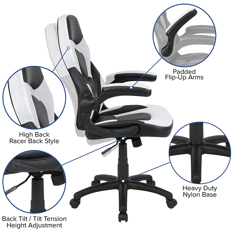 Black Gaming Desk & Chair Set
