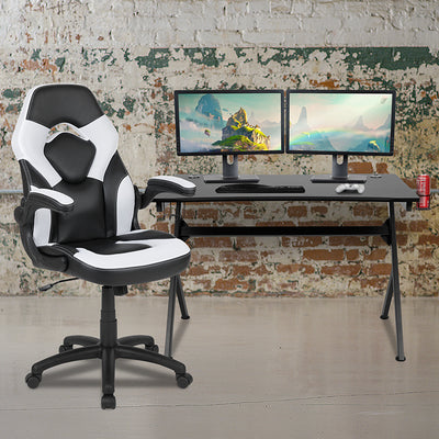 Black Gaming Desk & Chair Set