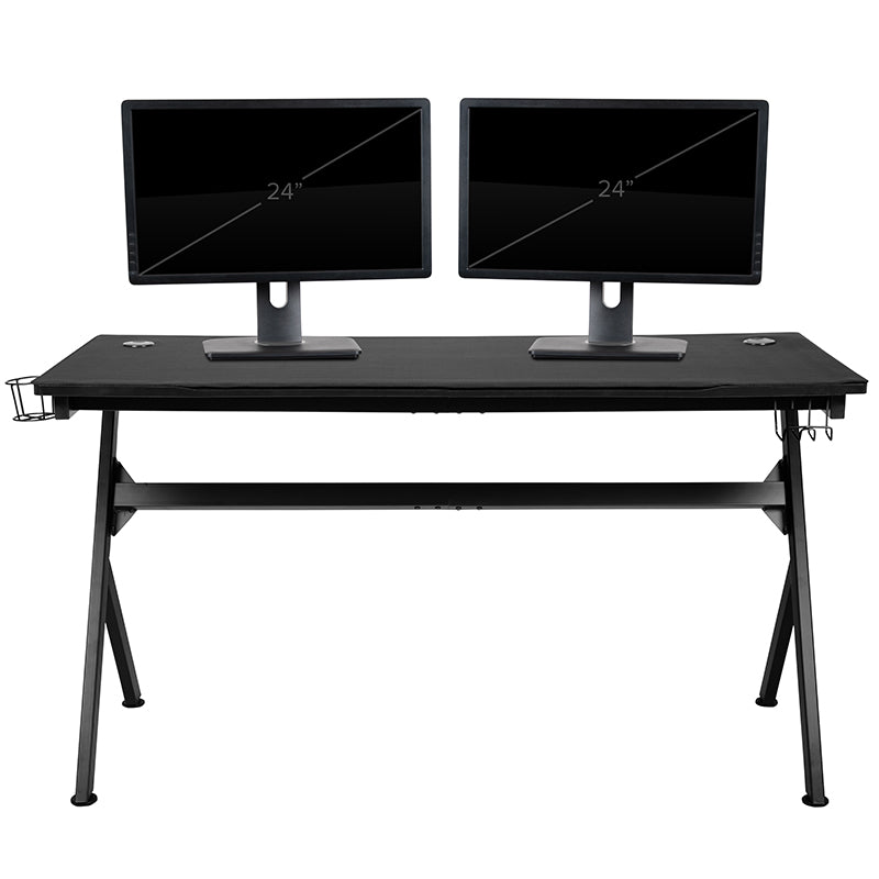 Black Gaming Desk & Chair Set