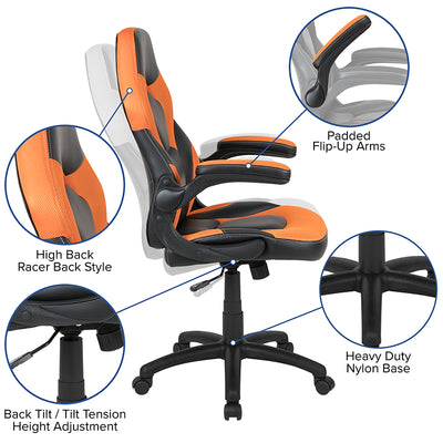 Black Gaming Desk & Chair Set