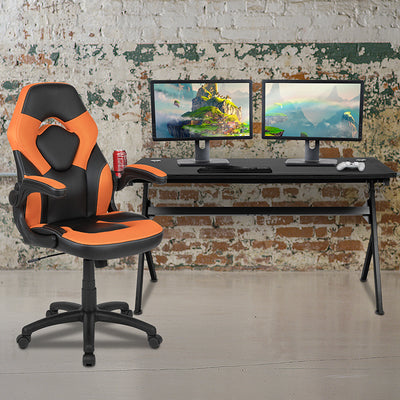Black Gaming Desk & Chair Set