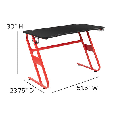 Red Gaming Desk And Chair Set