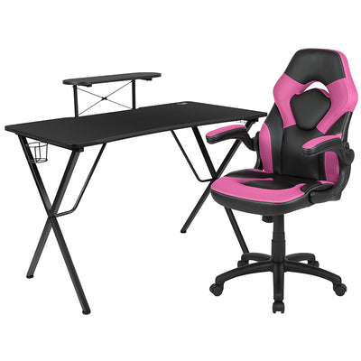 Black Gaming Desk & Chair Set