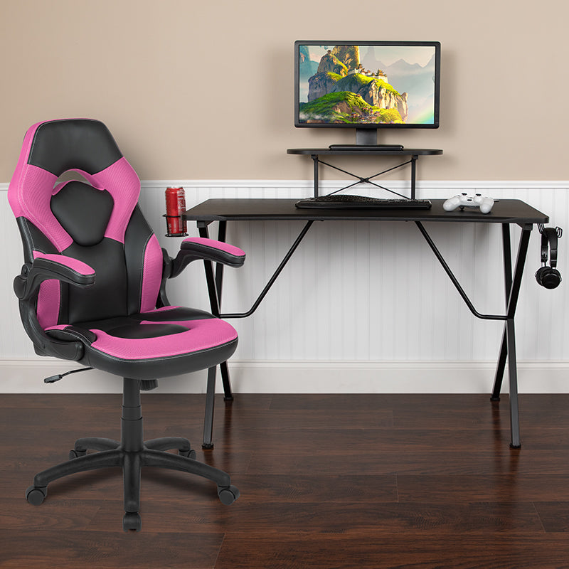 Black Gaming Desk & Chair Set