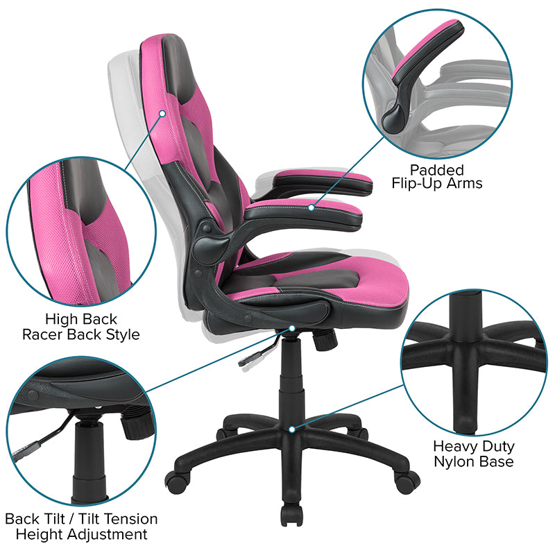 Black Gaming Desk & Chair Set