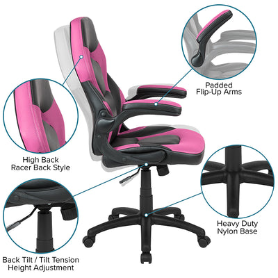 Black Gaming Desk & Chair Set
