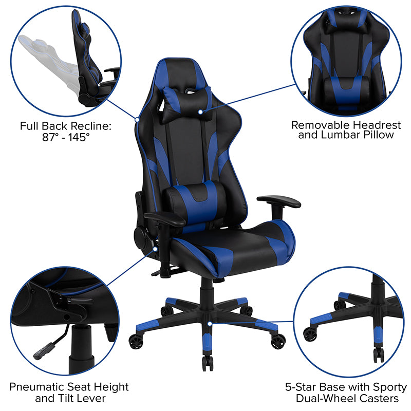 Black Gaming Desk & Chair Set