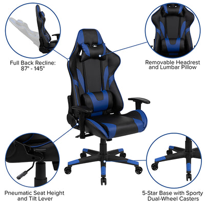 Black Gaming Desk & Chair Set