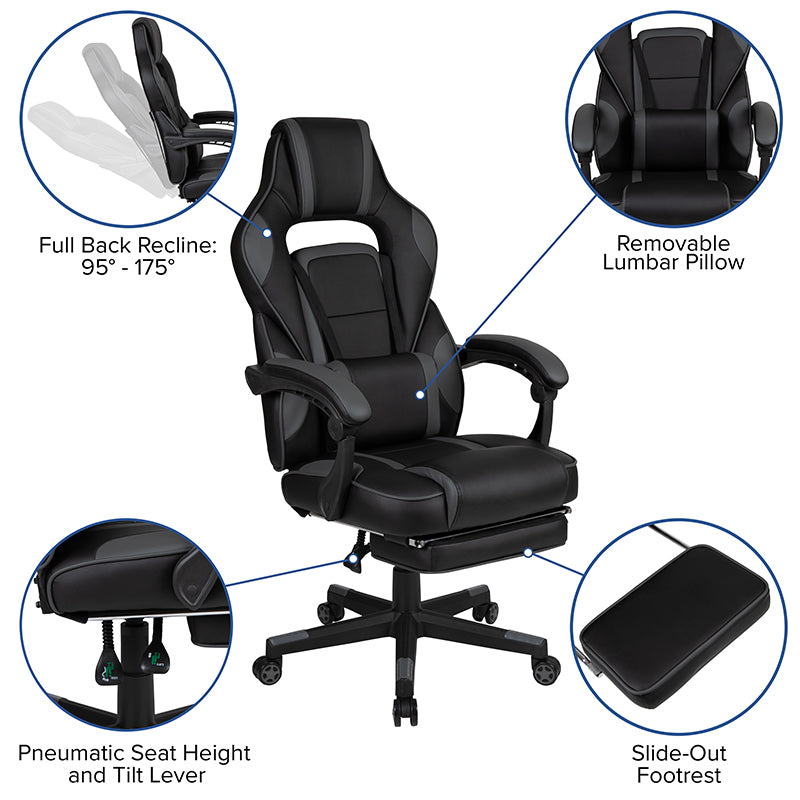Black Gaming Desk & Chair Set