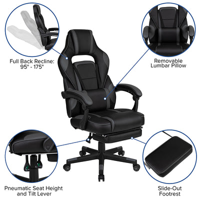 Black Gaming Desk & Chair Set