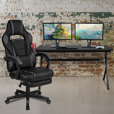 Black Gaming Desk & Chair Set