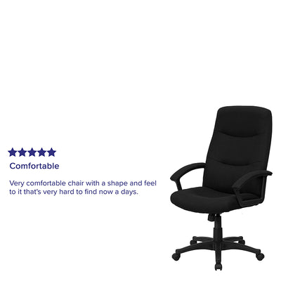 Black High Back Fabric Chair