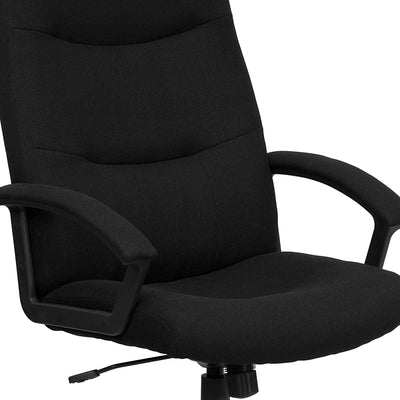 Black High Back Fabric Chair