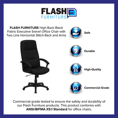 Black High Back Fabric Chair