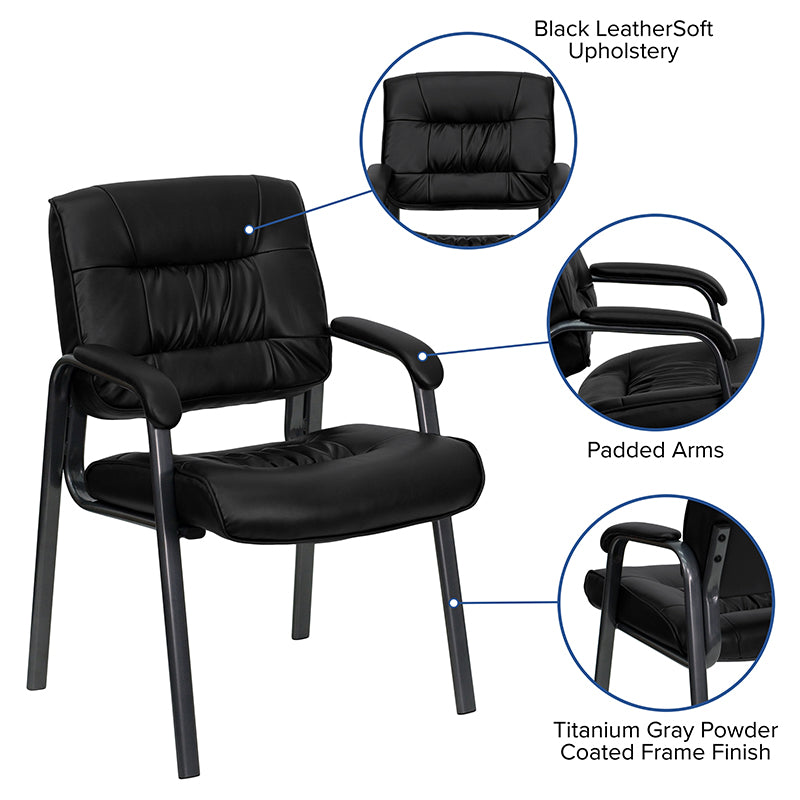 Black Leathersoft Side Chair