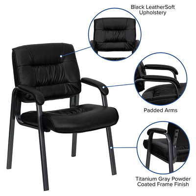 Black Leathersoft Side Chair