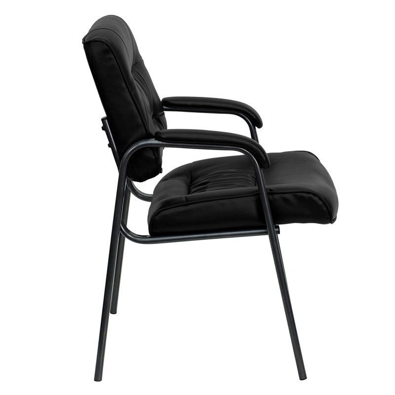 Black Leathersoft Side Chair