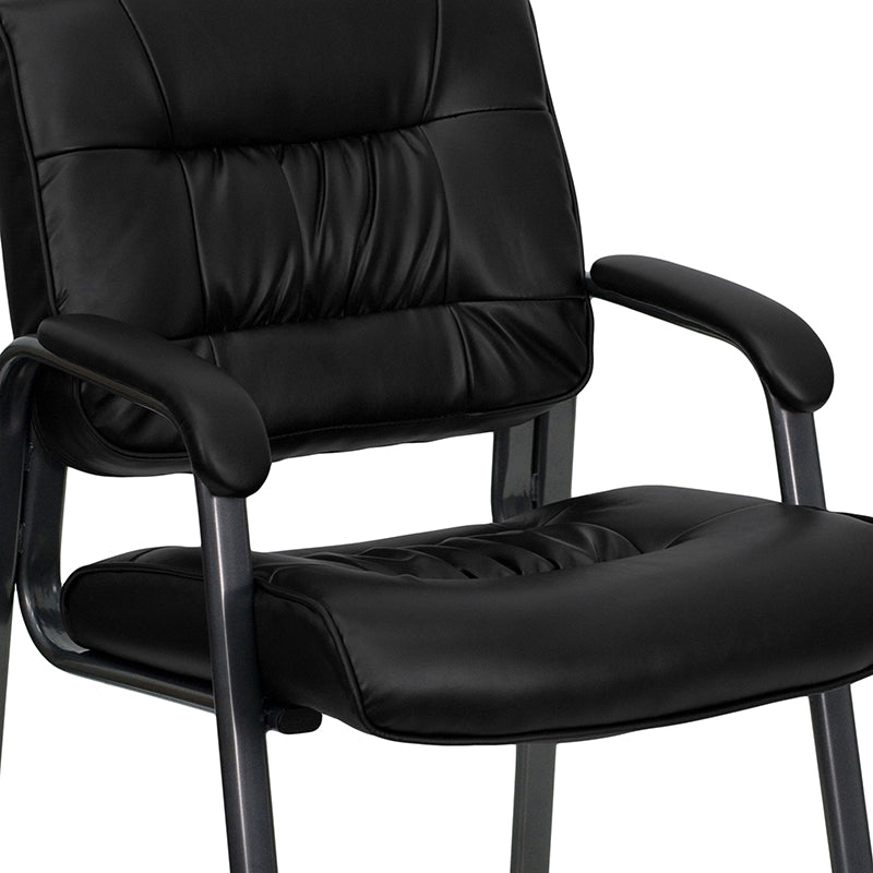 Black Leathersoft Side Chair