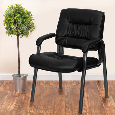 Black Leathersoft Side Chair