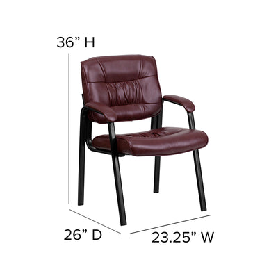 Burgundy Leather Side Chair