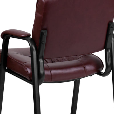 Burgundy Leather Side Chair