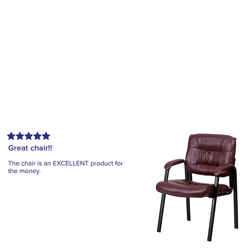 Burgundy Leather Side Chair