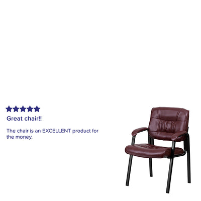 Burgundy Leather Side Chair