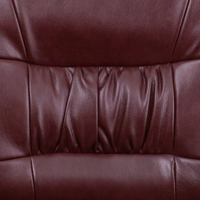 Burgundy Leather Side Chair