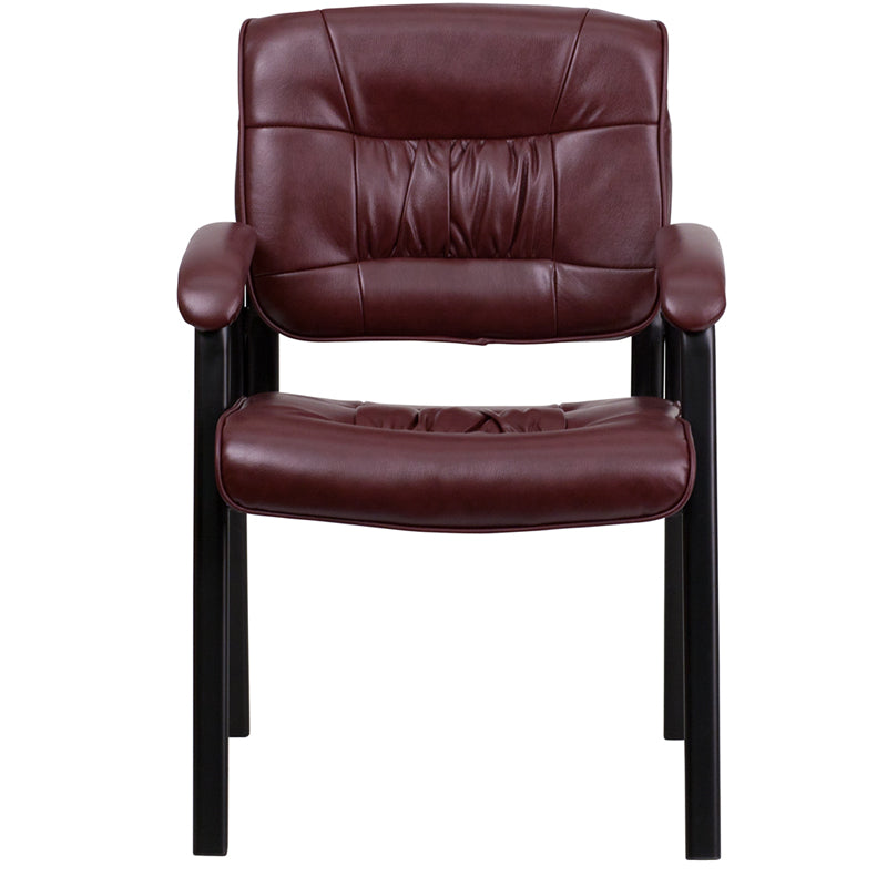 Burgundy Leather Side Chair