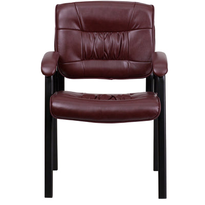 Burgundy Leather Side Chair