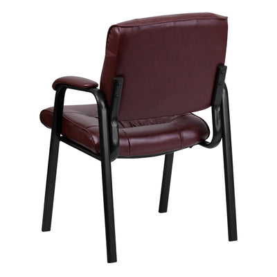Burgundy Leather Side Chair