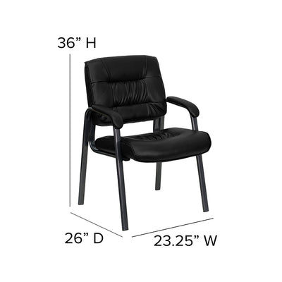 Black Leather Side Chair