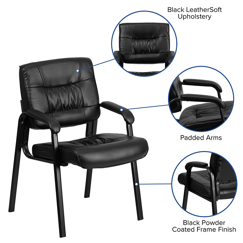 Black Leather Side Chair