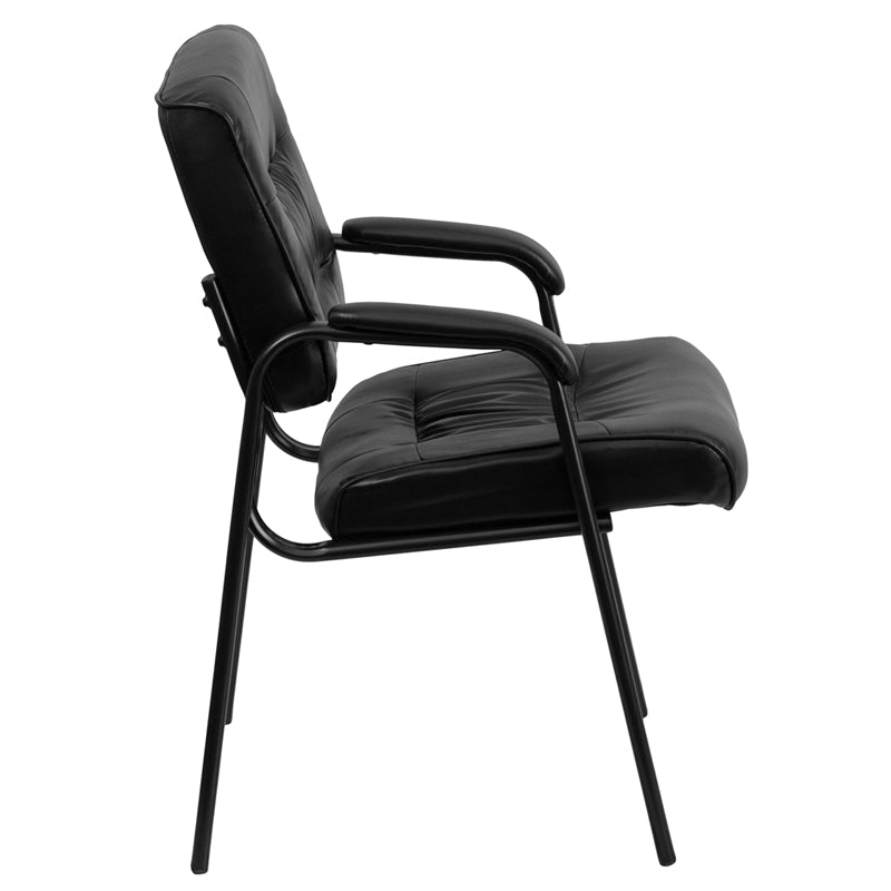 Black Leather Side Chair