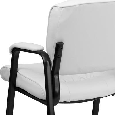 White Leather Side Chair