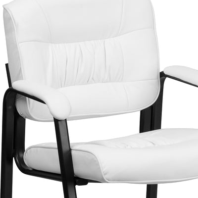 White Leather Side Chair