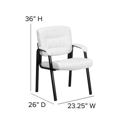 White Leather Side Chair