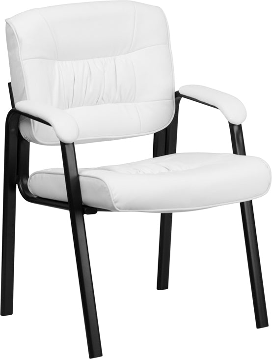 White Leather Side Chair